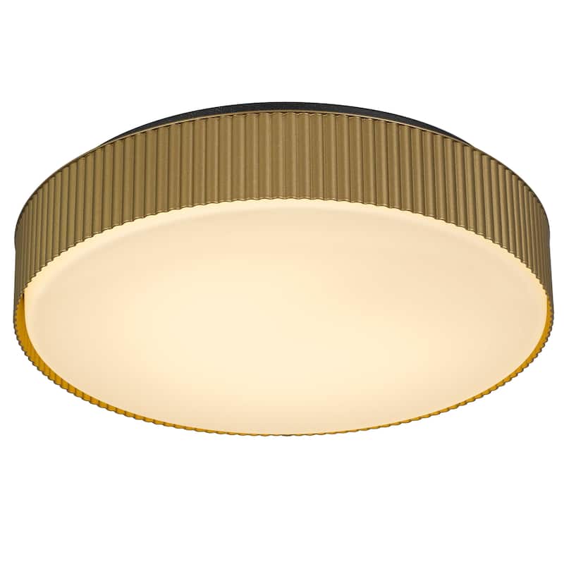 13 Inch LED Flush Mount Light Etched Glass Shade 35W 1600 Lumens