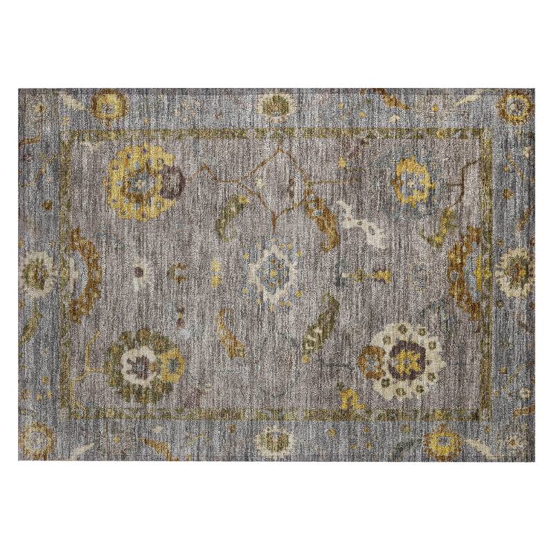 Machine Washable Indoor/ Outdoor Traditional Boho Chantille Rug