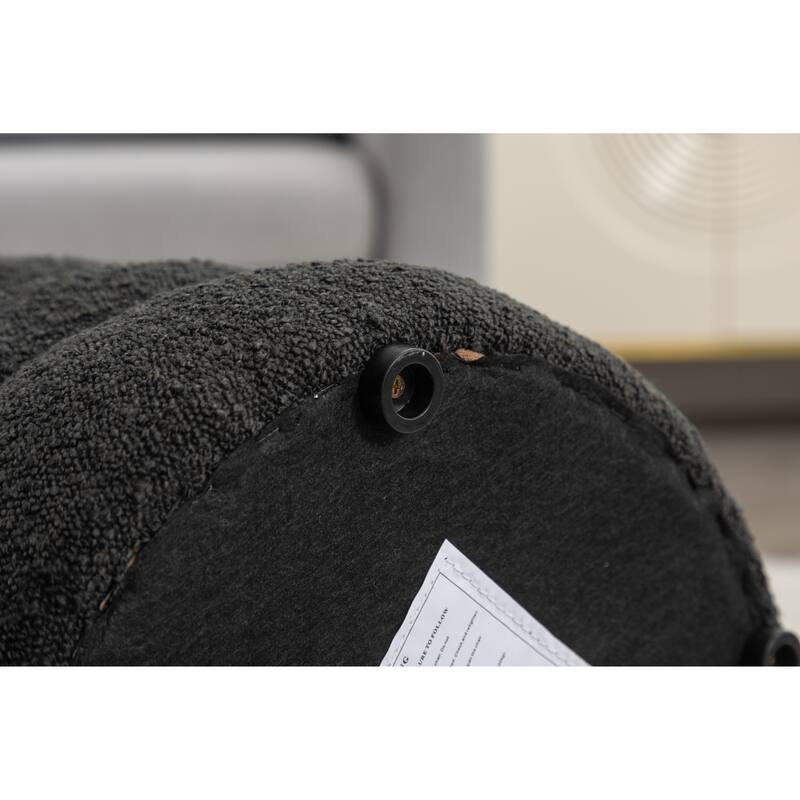 Velvet Round Footrest Ottoman