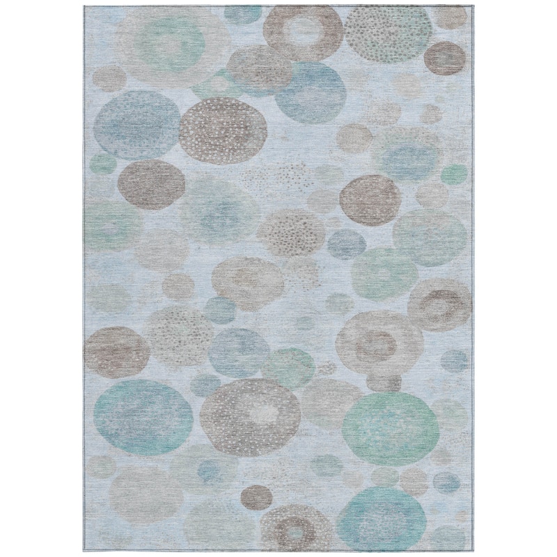 HomeRoots Geometric Transitional Rectangle Outdoor Rug