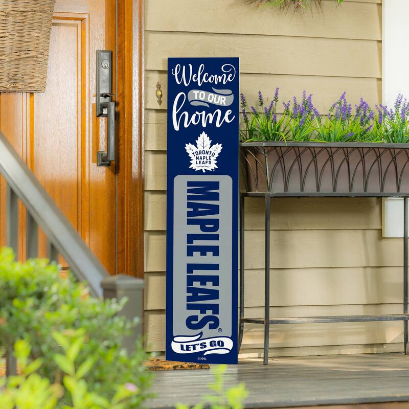 47" Double Sided Seasonal Porch Leaner, Toronto Maple Leafs - 47" x 11.25"