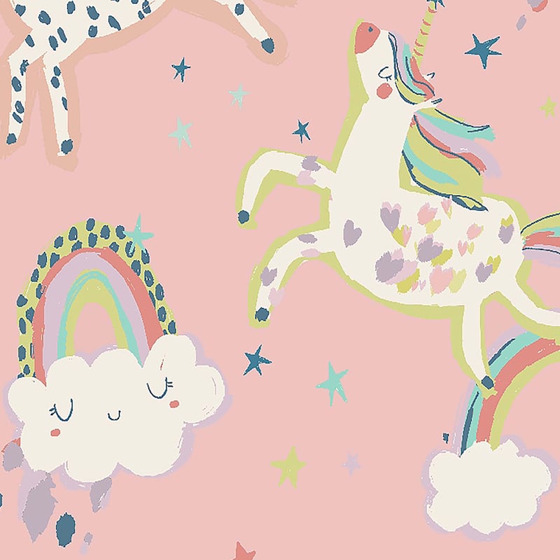 NEXT Party Unicorn Pink Wallpaper