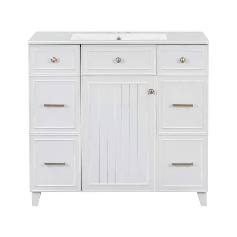GDFStudio - Zyra Wood 36" Bathroom Vanity