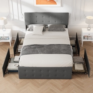 Frame with 4 Storage Drawers - Bed Bath & Beyond - 40272193