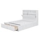 preview thumbnail 35 of 46, Hydraulic Platform Bed with Storage LED Headboard, Wood Bedframe w/ Charging Station&2 Drawers, Space-Saving Bed