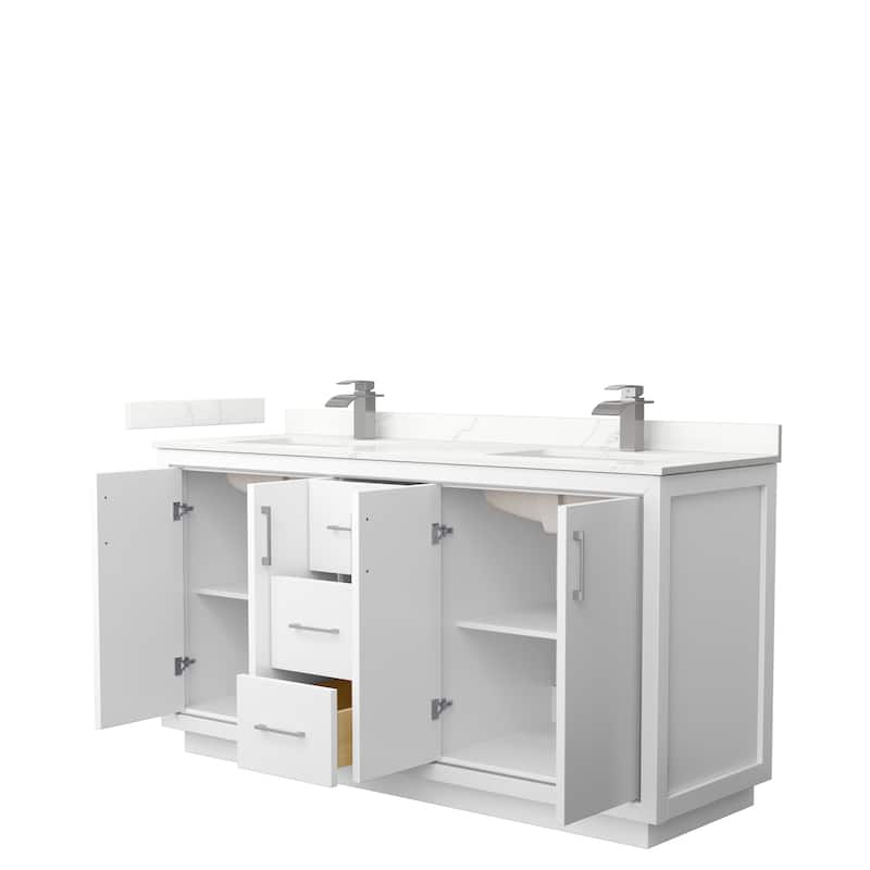 Icon 66-inch Double Vanity, Quartz Top