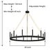 preview thumbnail 40 of 41, Update 12-light 40In Modern Farmhouse Wagon Wheel Chandelier