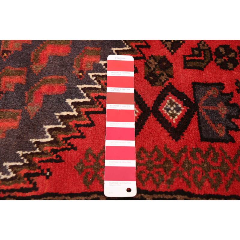 ECARPETGALLERY Hand-knotted Andelz Red Wool Rug - 3'3 x 4'10