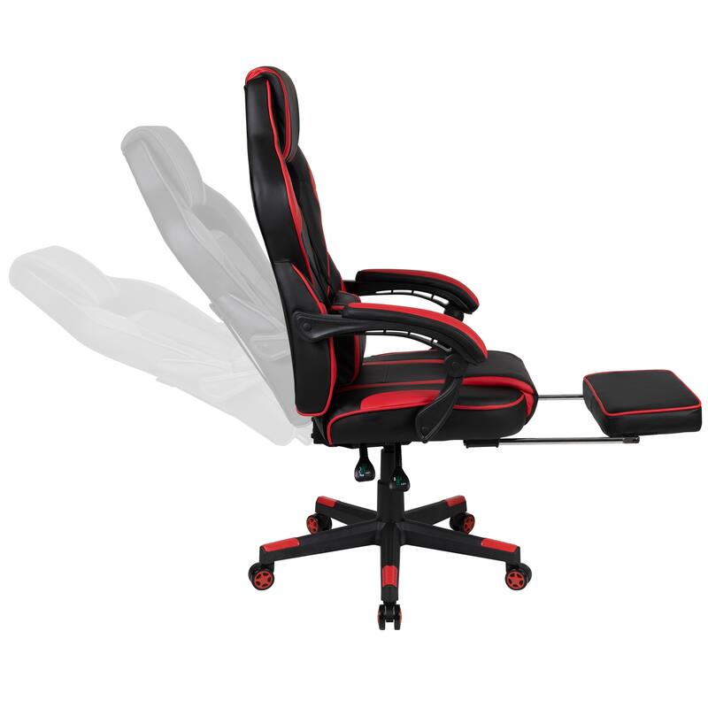 Gaming Bundle-Cup/Headphone Desk & Reclining Footrest Chair
