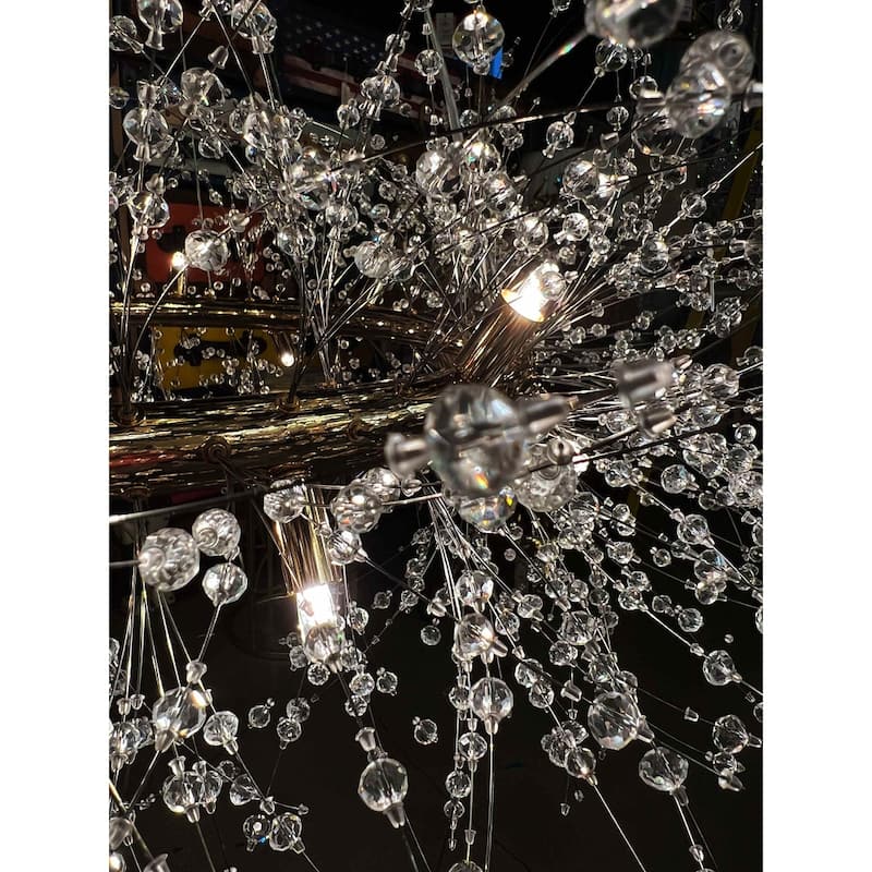Crystal Chandelier 38" Firework Lighting Starburst Pendant light