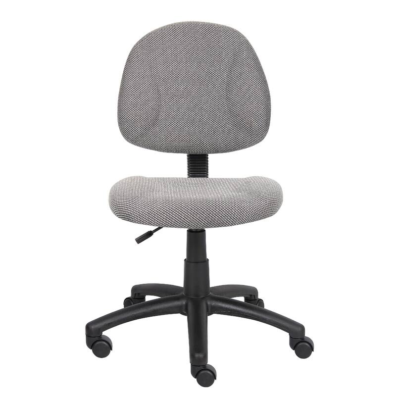 Jea Swivel Posture Chair, Contoured Back, Gray Tweed, Wheels