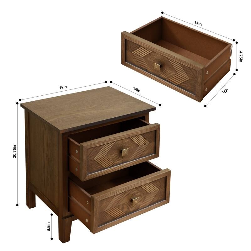 Mid-Century Modern Nightstand with Drawer