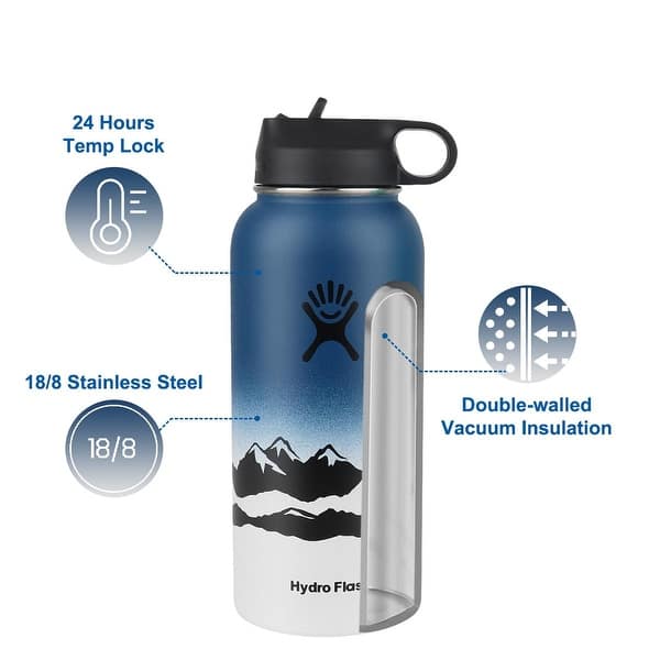 Insulated 32oz Stainless Steel Hydro Flask With Vacuum Seal Straw