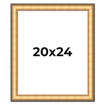 20x24 Frame Gold Plein Aire Solid Wood Picture Frame Width 2 Inches |