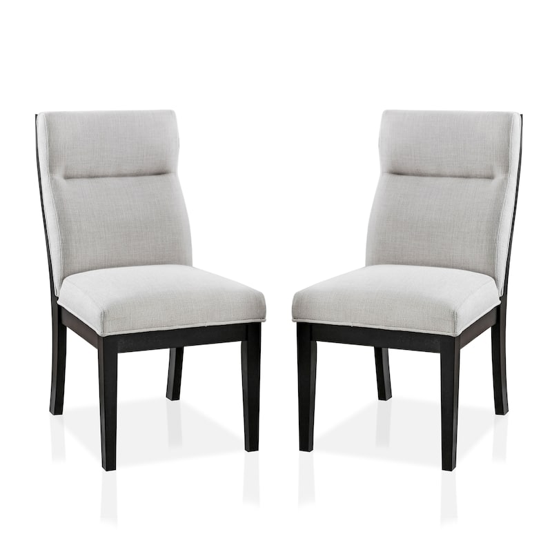 Furniture of America Zibo Contemporary Upholstered Side Chairs (Set of 2)