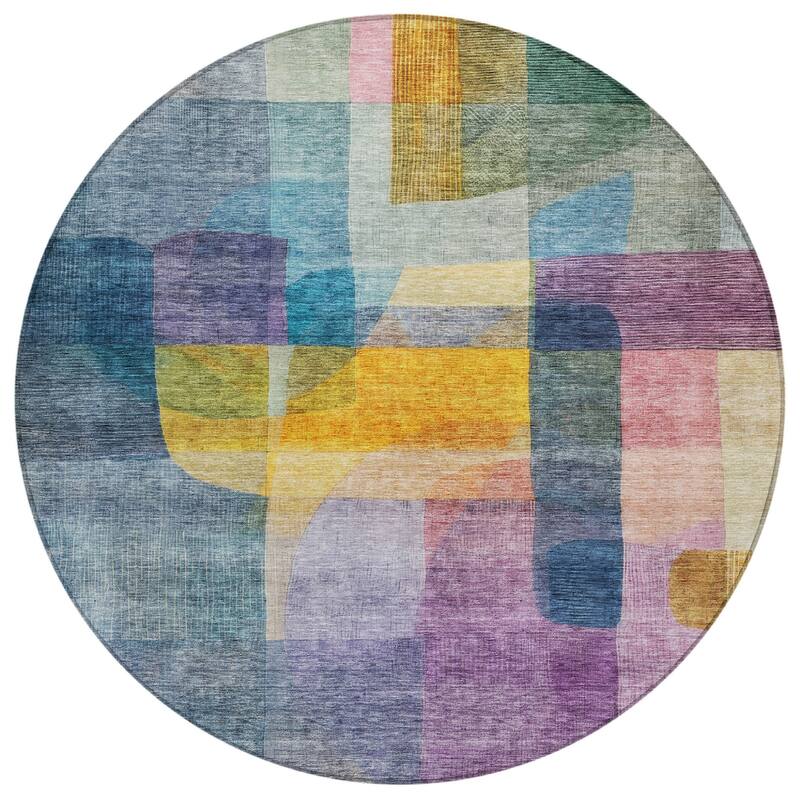 HomeRoots Abstract Transitional Rectangle Outdoor Rug
