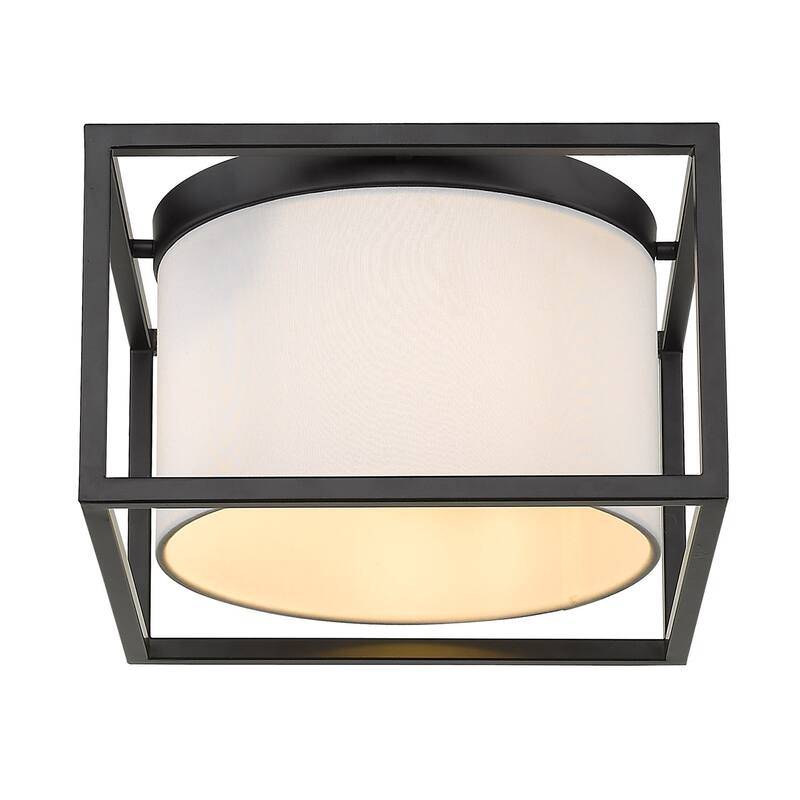 Golden Lighting Manhattan 2 Light 12" Wide Flush Mount Square Ceiling