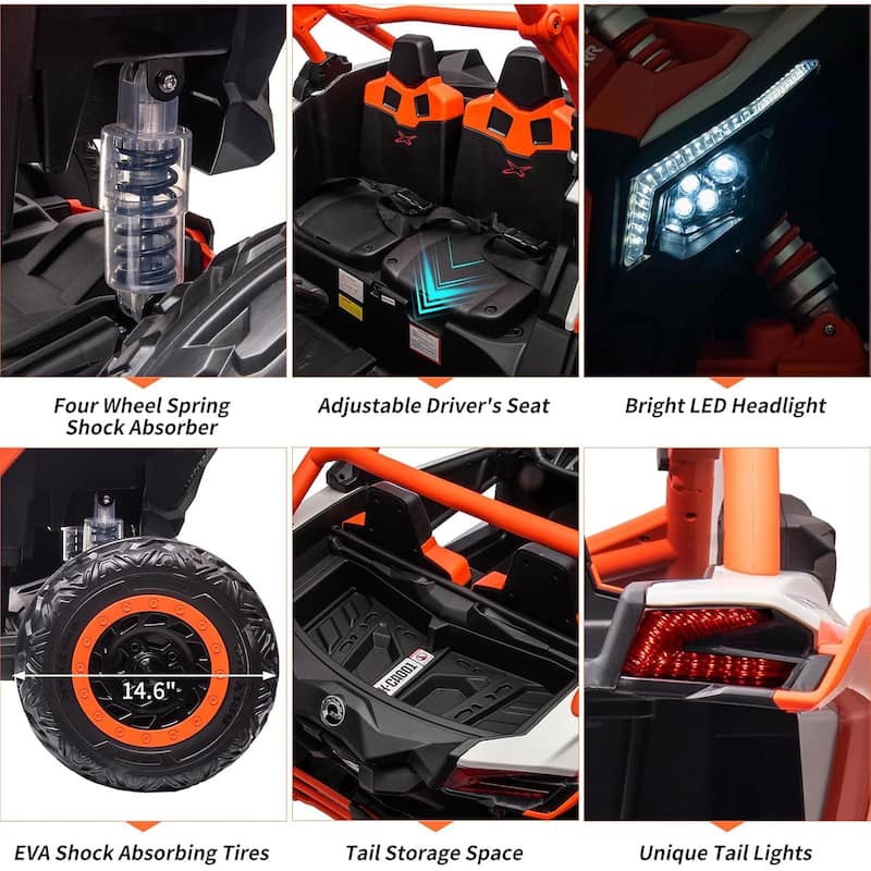 24V Batteries 2 Seats Ride on UTV with Remote Control for Kids