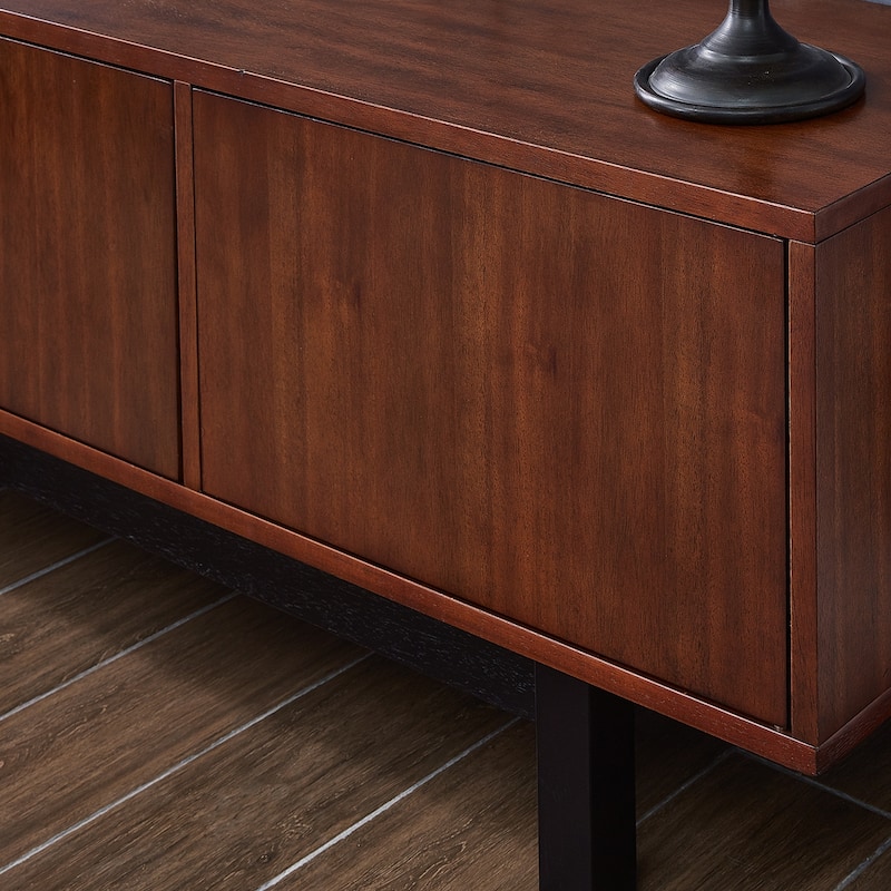 SEI Furniture Walton Tobacco Finish Wood Media TV Stand for TV's up to 70"