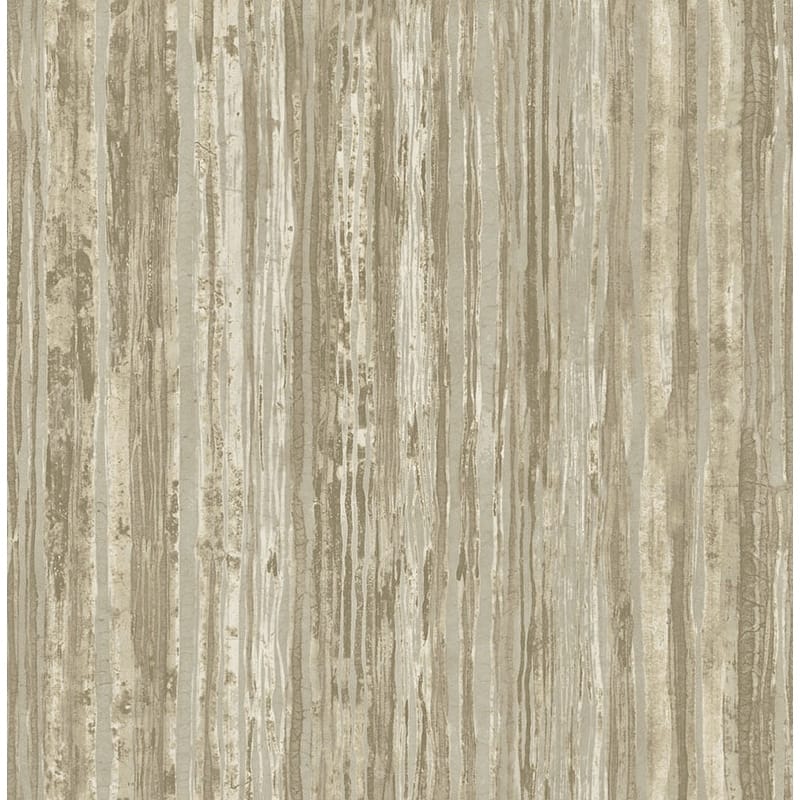 Seabrook Designs Senna Faux Bark Unpasted Wallpaper - 20.5 in W x 33 ft. L - Metallic Greige