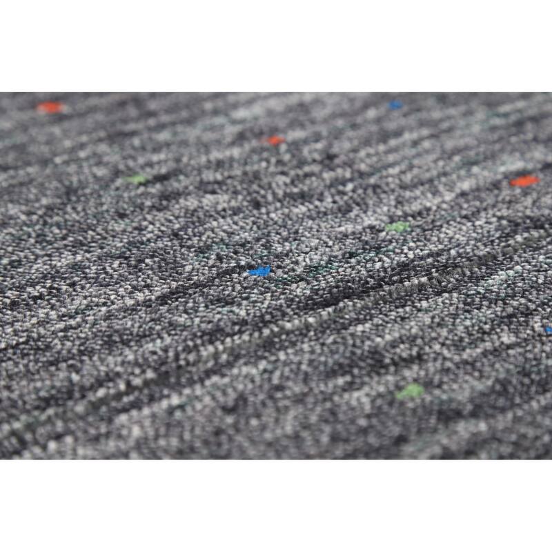 Gabbeh Oriental Area Rug Handmade Tribal Grey Silk Carpet - 8'11" x 11'11"