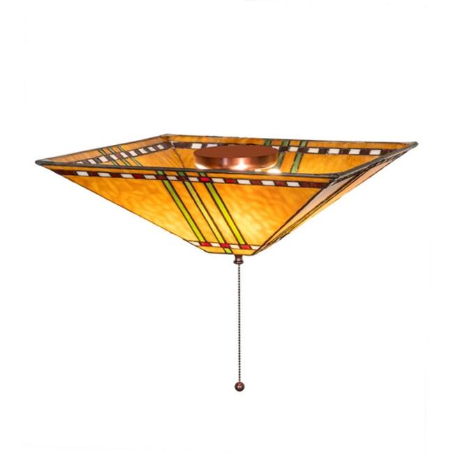 Meyda Tiffany 254214 Prairie Corn 3 Light 24" Wide Semi-Flush Ceiling