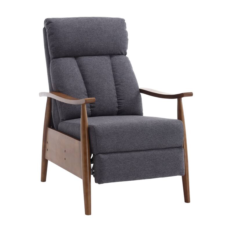 PU Leather Recliner Chair,Living Room Solid Wood Accent Chair