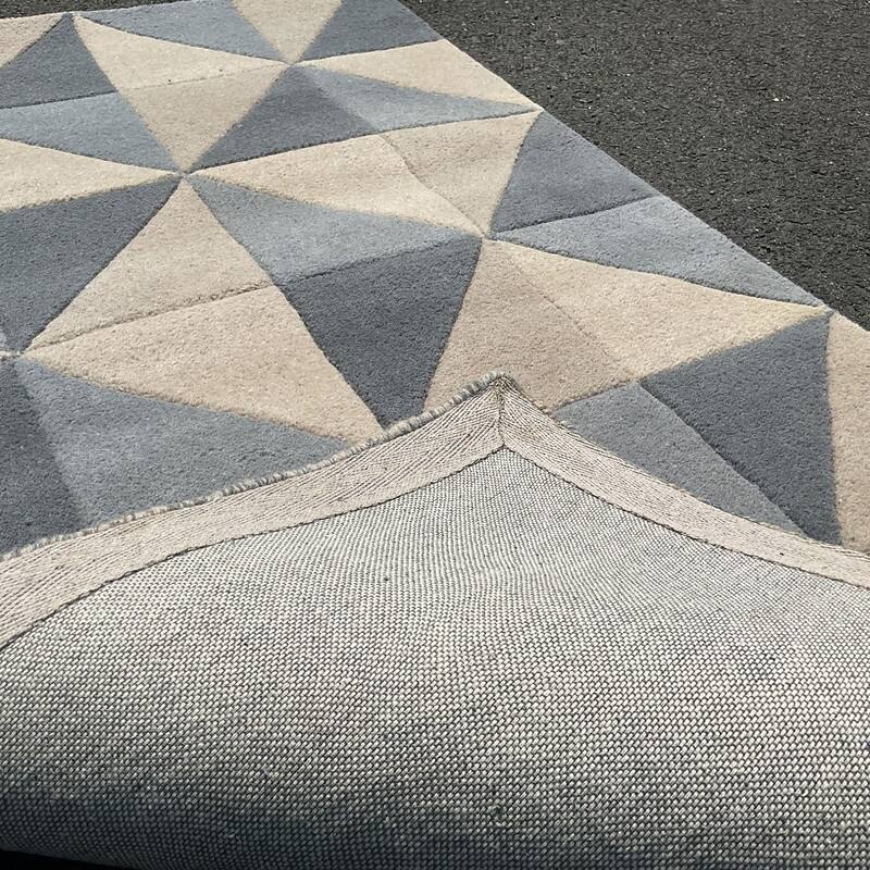 HERAT ORIENTAL Hand-tufted Geometric Panel Design Wool Rug Collection