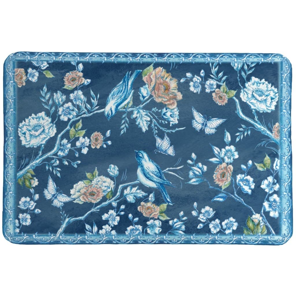 Chinoiserie Blushing Birds Memory Foam Rug