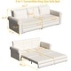 preview thumbnail 7 of 36, 93.7" Chesterfield Faux Leather Multi-Functional Sofa Bed, 3-in-1 Convertible King Pull Out Sleeper Sofa with Nailhead Trim