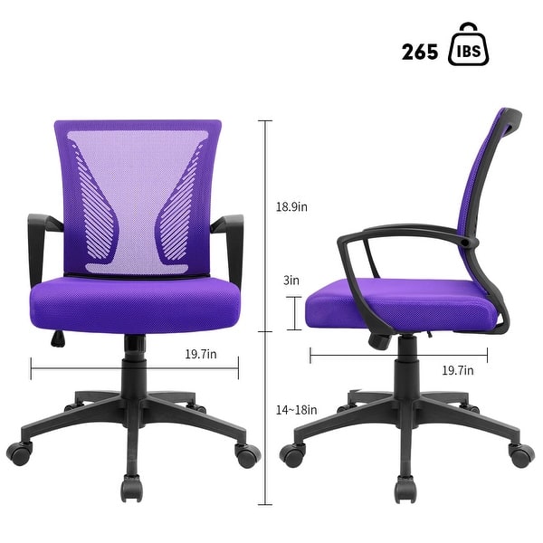 dimension image slide 8 of 10, Homall Office Chair Ergonomic Desk Chair with Lumbar Support