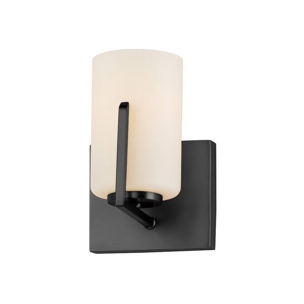 slide 2 of 2, Maxim 21281 Dart 8" Tall Bathroom Sconce Black