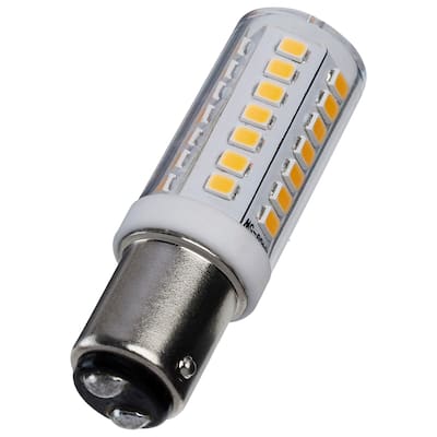 5 Watt Mini LED Bayonet Double Contact Base 3000K Clear Finish 120 Volt
