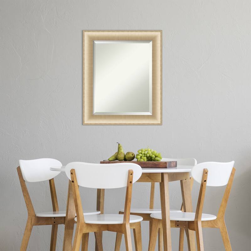 Beveled Wall Mirror - Elegant Brushed Bronze Frame