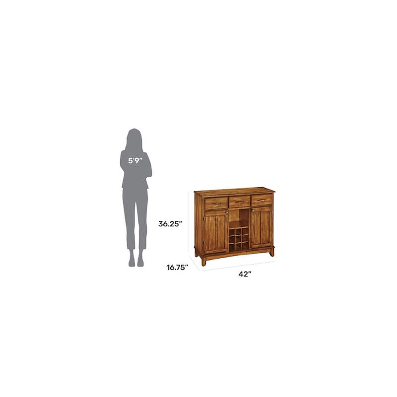 Homestyles Buffet Of Buffets Brown Wood Buffet - 42" x 17" x 36"