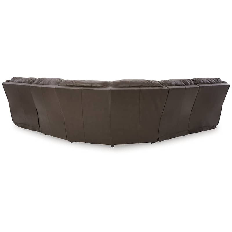 Signature Design by Ashley Dunleith Brown 5-Piece Power Reclining Sectional - 123"W x 123"D x 43"H