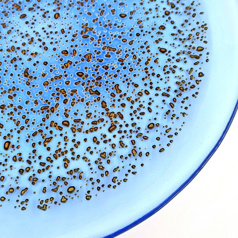 8.5 Inch Glass Salad Plate with Pebble Pattern and Shimmering Effect Perfect for Dinner Parties or Special Gatherings