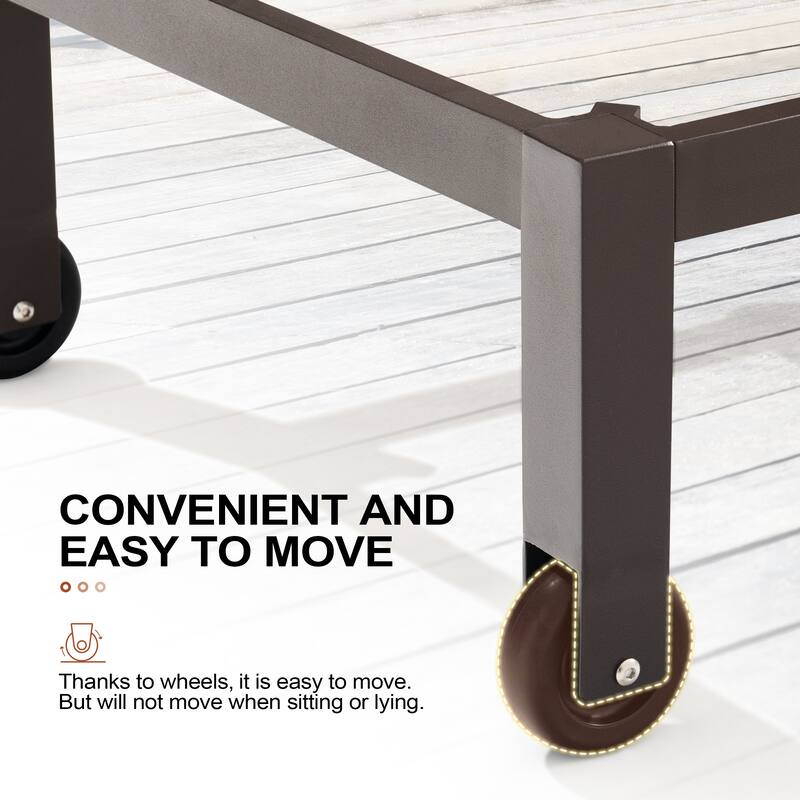 Crestlive Products Outdoor Patio Adjustable Chaise Lounge Chairs Set