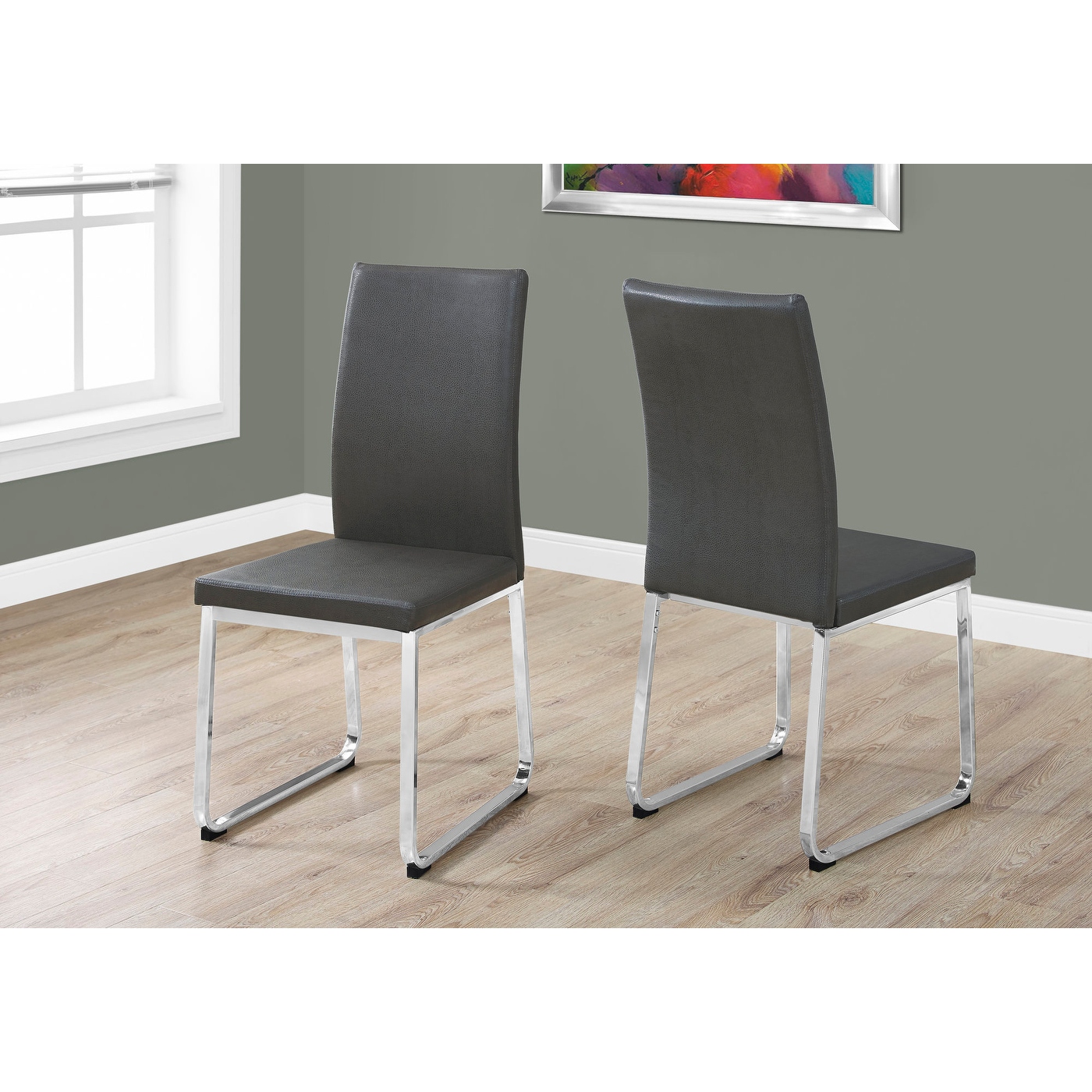 Gray and 2025 silver dining chairs