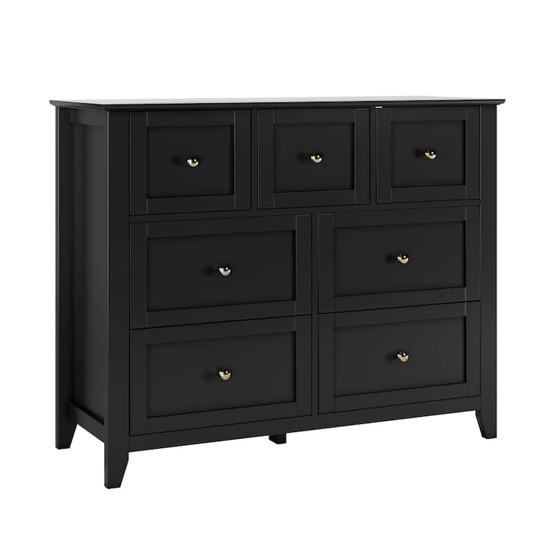 7-Drawer Dresser, Stylish Wood Storage Organizer