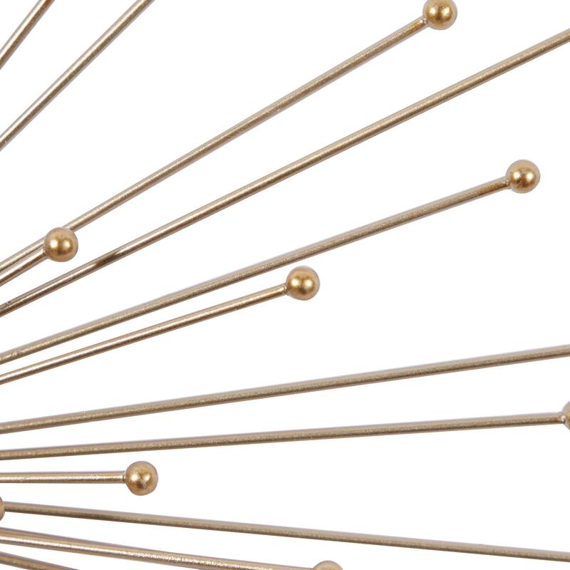 Gold Metal 3D Starburst Home Wall Decor (Set of 3)