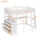 preview thumbnail 18 of 25, Twin Size Wood Loft Bed with Desk, Drawers, and Shelves, Supported by Wooden Boards