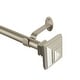 preview thumbnail 5 of 17, Elrene Florence Window Curtain Rod and Stacked Squares Shaped Finial 28" to 48" - Polished Nickel