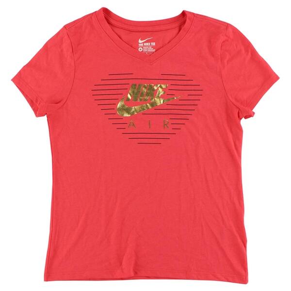Shop Nike Girl S Triblend Sneaker Love T Shirt Red Red Gold