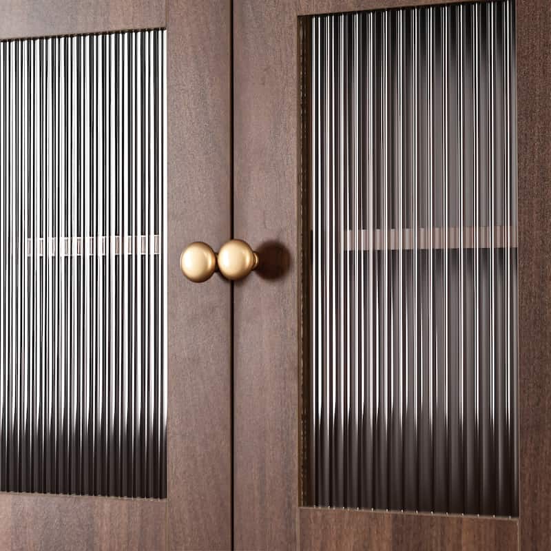 Farmhouse Kitchen Pantry Hutch with Microwave Stand, Freestanding Buffet Sideboard & Coffee Bar Cabinet with Storage