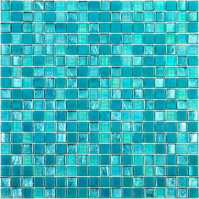 Apollo tile 12" x 12" Mingles Glossy Mint Green Glass Tile (18.69 sq ft/case) - 20 Pack