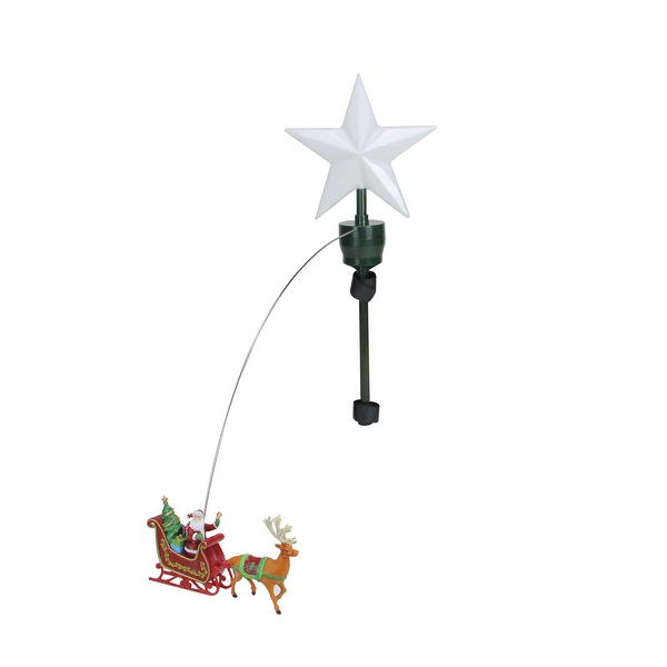 Shop 20&quot; Red and White Mr. Santa's Sleigh Animated Christmas Tree