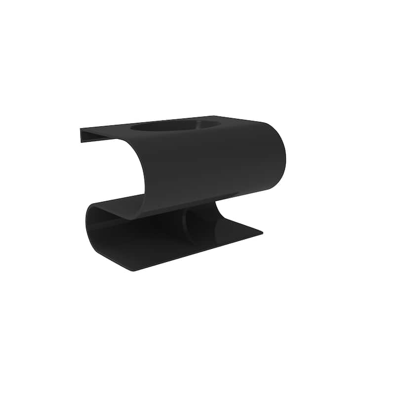 Soprano 30" Wall Mounted S Shape Sink with Shelf - No Faucet Hole