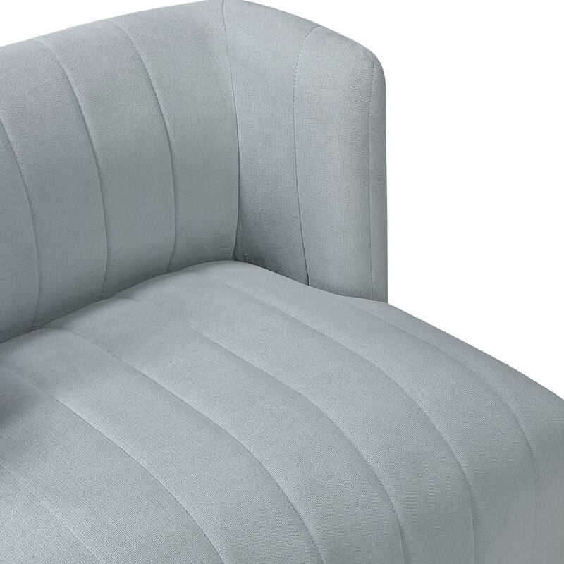 Bay 27.5" Textured Swivel Chair - Channel Tufted Barrel Back