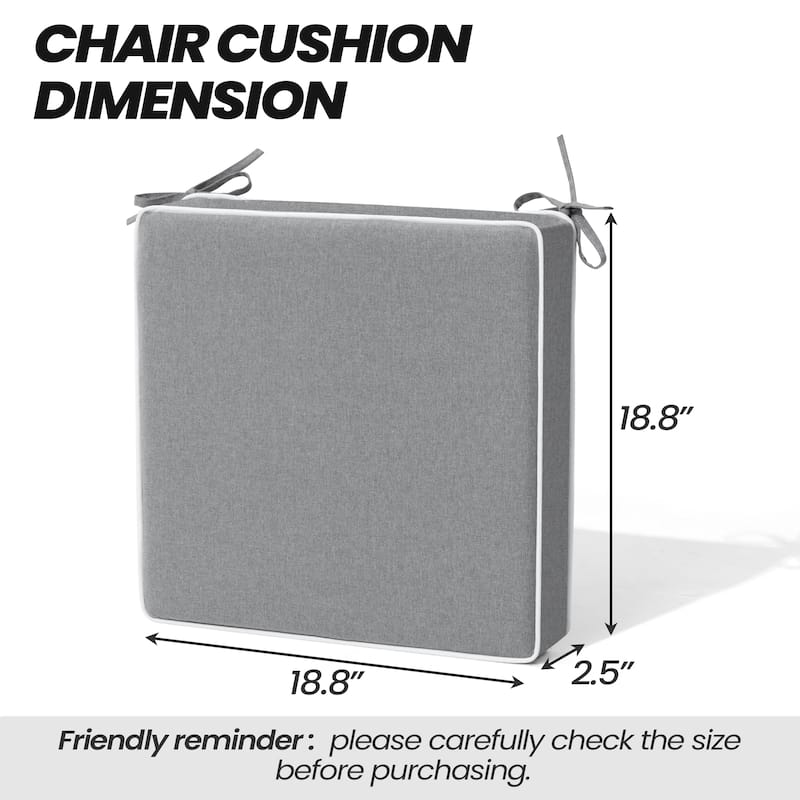 Indoor Outdoor Dining Chair Cushion Set of 2/4 Patio Chair Seat Pad